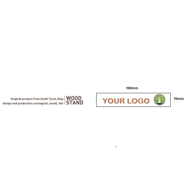 Logo auf Holz Bannerdisplay